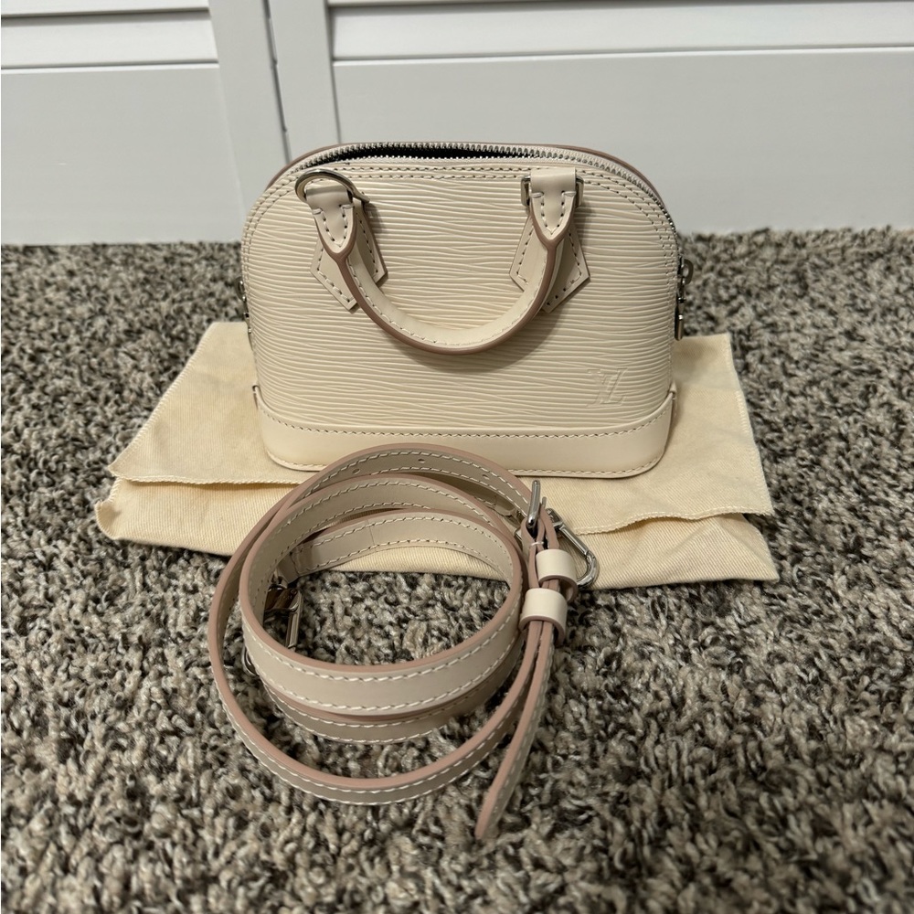 Authentic Louis Vuitton Nano Alma Rose Quartz
